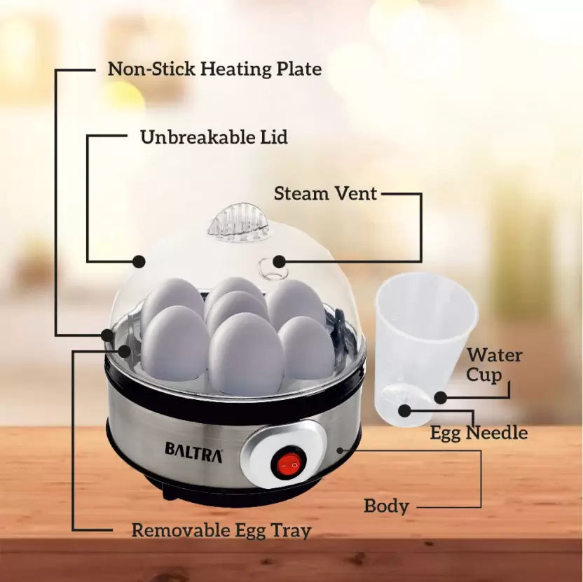 Baltra Electric Egg Boiler BEG-101/ Eggy Egg Cooker (Grey, 7 Eggs) Baltra Electric Egg Boiler BEG-101/ Eggy Egg Cooker (Grey, 7 Eggs)